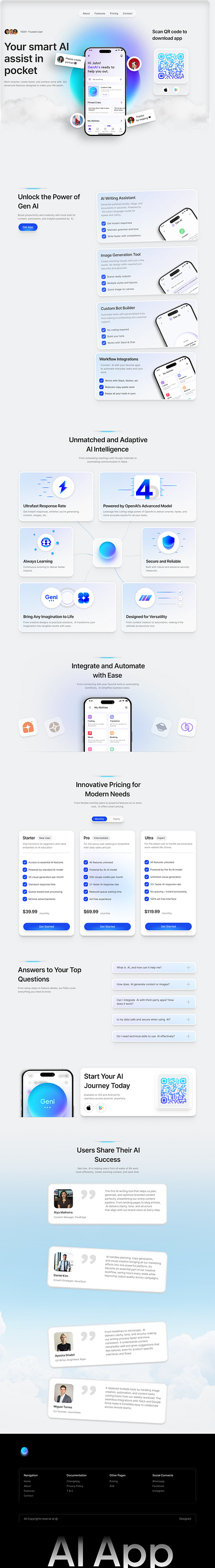 The Ultimate AI App—Smarter Help, Always On Hand 3d ai animation app assistant branding design graphic design illustration logo motion graphics ui vector