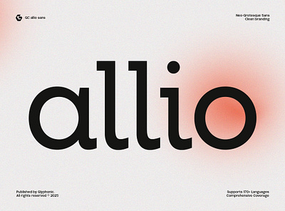 GC Allio – Minimal Sans Mastery branding clean design display elegant elegant font font glyph glyphonic gradient graphic design logotype modern poster sans sans serif typeface typography