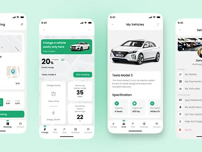 AI Car Parking Mobile App app booking car design interface ios mobile parking slot spot ui ux vehicle