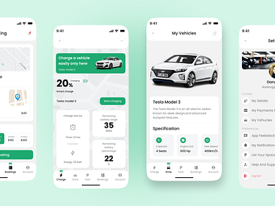 AI Car Parking Mobile App app booking car design interface ios mobile parking slot spot ui ux vehicle