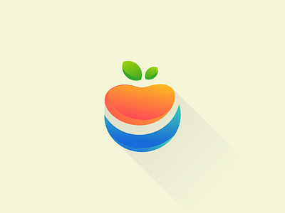 MoonFruit logo apple earth fimbird fruit logo logodesign moon moonlogo planet star