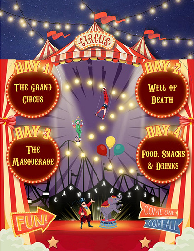 Carnival Spectacle: Poster Design & Branding branddesign branding design graphic design illustration logo printdesign ui vector visualidentity