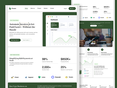 Fintech SaaS Platform Design 3d design services fintech fintech dashbaord landing page landing page design micro animation motion ui payment gateway saas saas design swan design agency ui uiux ux design website design website design development