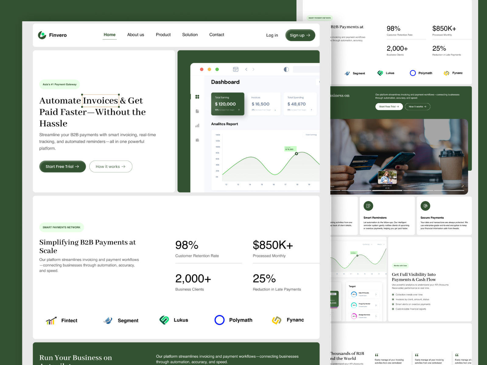 Example of Saa S Landing Page Design 