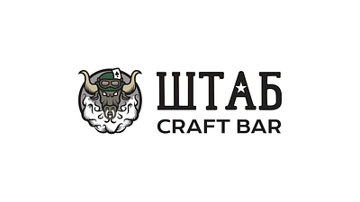 Штаб — логотип и фирменный стиль бара branding graphic design illustration logo