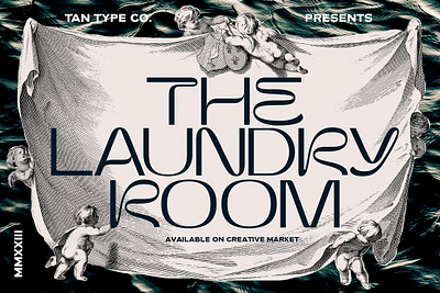 TAN - THE LAUNDRY ROOM display typeface fashion font fashionable typeface fun font horror font intestinal font psychedelic quirky font quirky typeface sans serif tan the laundry room