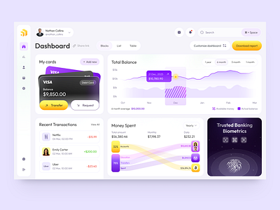Website for FinTech design interface product service startup ui ux web website