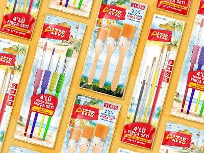 COLOR BRUSH PACKAGING DESIGN branding color brush creative design graphic graphic design illustration label labeldesign logo packag packaging