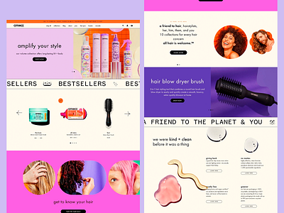 Amika Website Redesign Concept amike bestsellers clean ui colorful design hair products modern product design product showcase ui ui design ui ux user user interface ux ux design web web design website website design