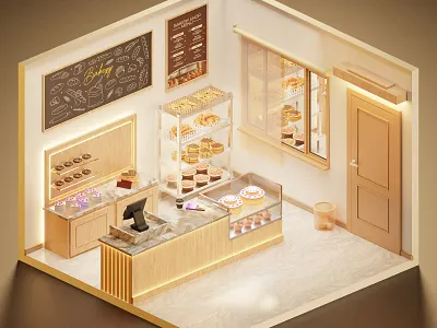 3D shop room 3d 3d bakery 3d food 3d icons 3d illustration 3d room 3d rooms bakery blender design food game illustration illustrations kawaii library resources ui ui kit