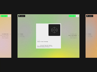 AI Landing page website design feature slider ✦ LineWise ai animation design interaction landing page motion graphics service site startup ui ux web design website