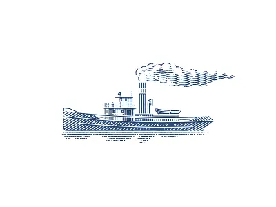 Vintage ship Illustration for pattern design engraving etching illustration pen and ink ship steam vector engraving vintage woodcut