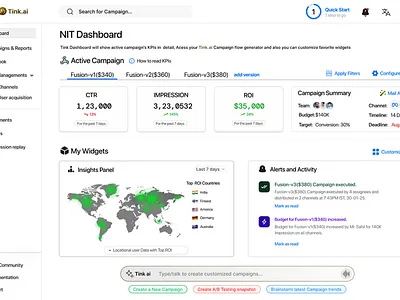 Tink.ai: NITK UI / UX Project ui
