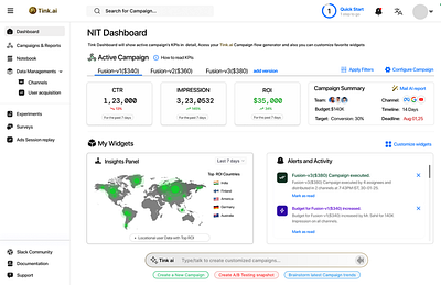 Tink.ai: NITK UI / UX Project ui