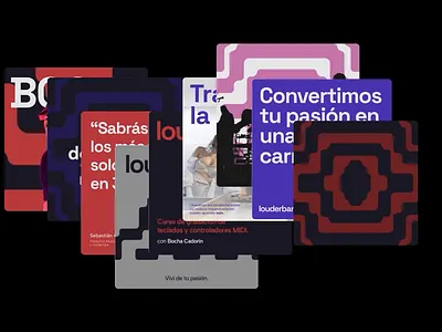 Louderband - Social Media ad ads animation geometric geometric patterns instagram latin latin america latino music patterns social social media ui web website