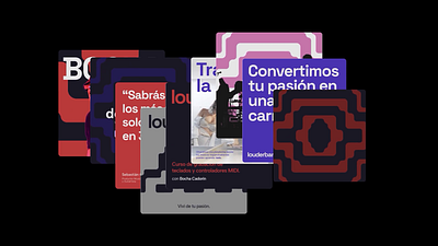 Louderband - Social Media ad ads animation geometric geometric patterns instagram latin latin america latino music patterns social social media ui web website
