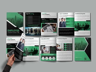 HR Employee Handbook Brochure Design a4 agency booklet branding brochure business identity catalog company company profile corporate employee employer handbook leaflet magazine marketing multipurpose newsletter report textbook