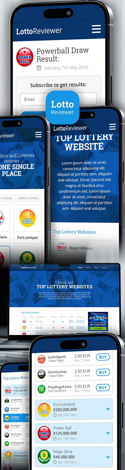 LottoReviewer — TOP Lottery News and Websites design development graphic design ui ui design ux ux design web design web development webdesign