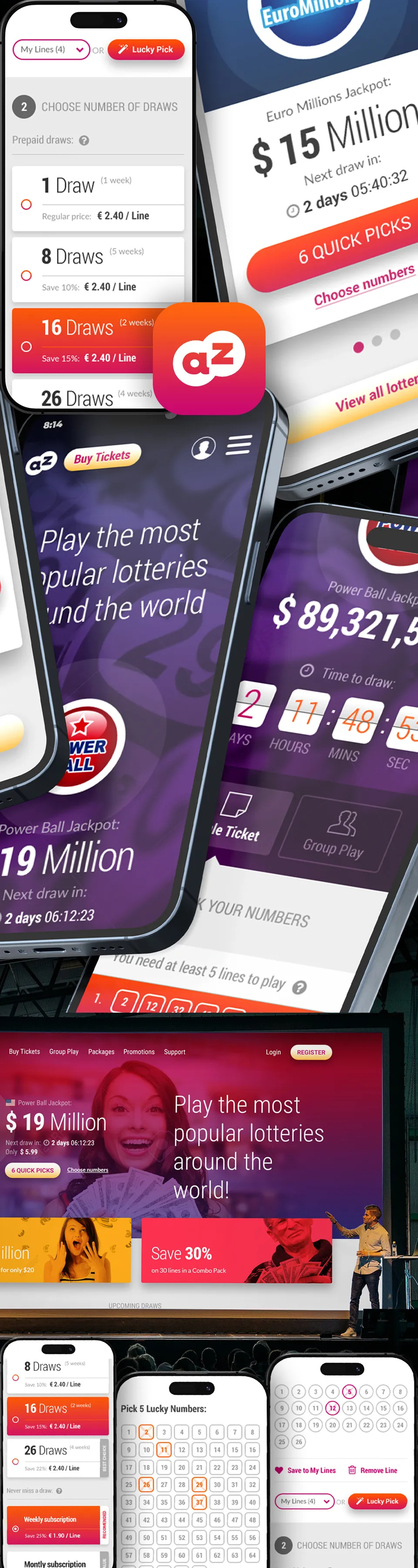 LottoAZ — Buy Official Lottery Tickets Online design development graphic design ui ui design ux ux design web design web development webdesign