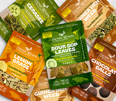 TRADITIONAL TEA PACKAGING DESIGN branding corporate identitiy creative design graphic graphic design jamaican tea labeldesign logo packaging redesign