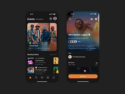 Event booking concept app branding design mobile design product design ui uiux ux