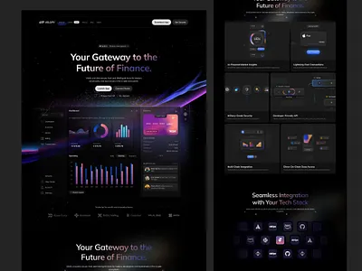 Velofy – AI-Powered Framer Landing Page Template ai dark dark ui framer framer template graphic design hero section illustration landing apge ui design website website sass