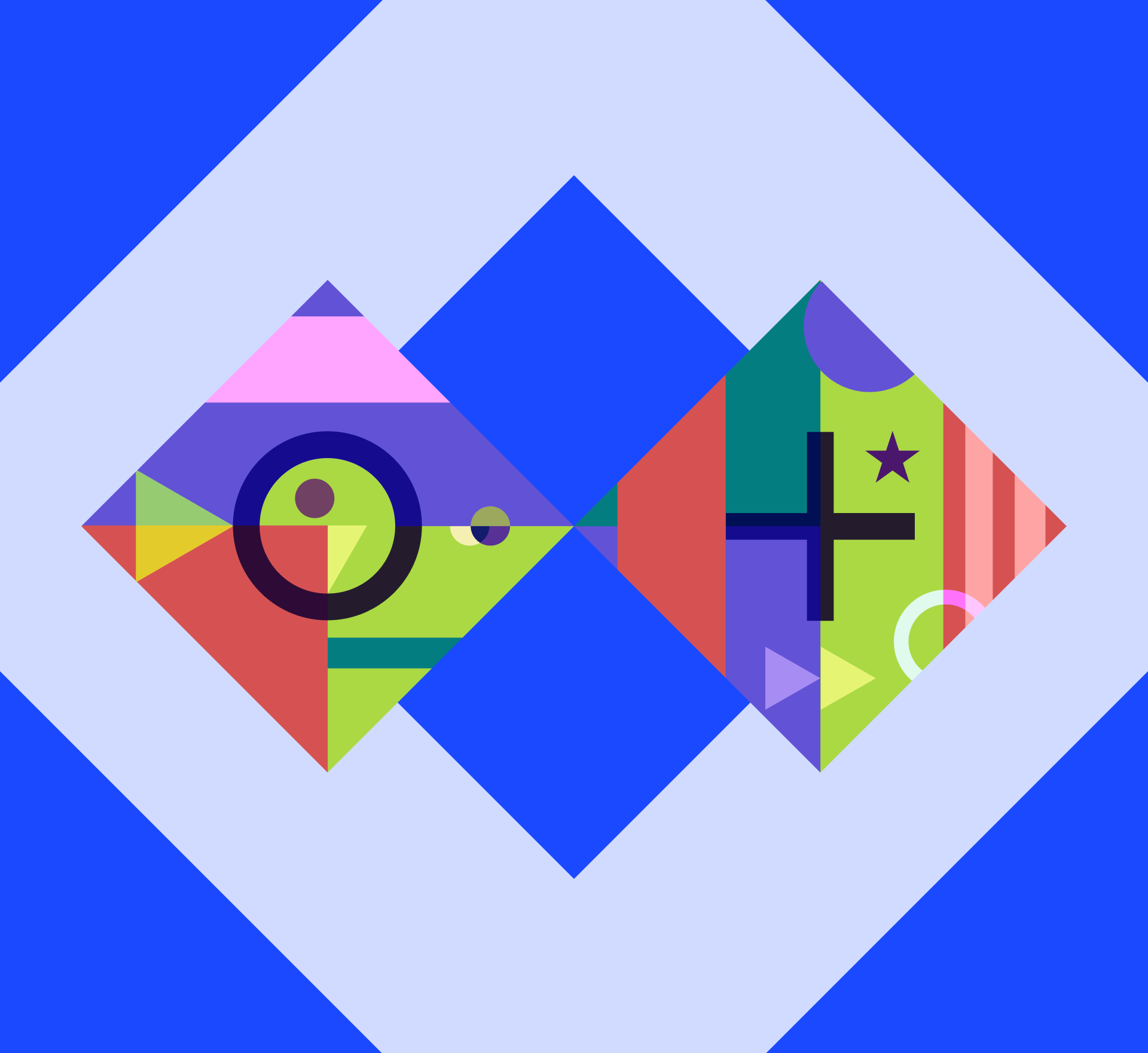 Double Diamond diamonds double diamond double square mosaic square squares