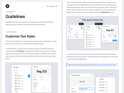 Typography User Documentation for AlignUI Design System design design system documentation figma presentation typography ui user documentation