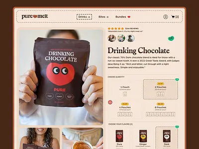 Chocolate Product Page landing page product design uiux