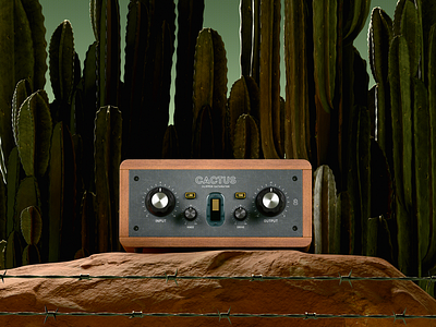 Cactus - Clipper Saturator - Audio Plugin - GUI audio gui audio plugin gui audio ui branding design gui gui design illustration ui ux