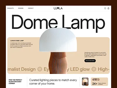Ujala Lamp – eCommerce Website | Header Exploration ai design artisan products custom lamp e commerce ecommerce header ecommerce website handcrafted home accessories home decor interior light lamp lamp store landing page modern ui ux online store sustainable design uiux design