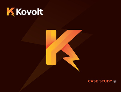 K + Bolt Logo ⚡ bolt brand identity branding creative logo design electric fast k k bolt logo logotype mark modern logo monogram spark speed symbol