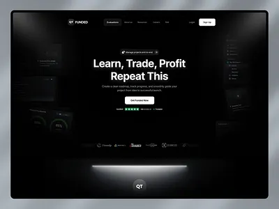 QT Funded - Prop Trading Firm website crypto prop trading firm forex prop firm prop trading prop trading firm prop trading website trade trading trading platfrom web design web site web3