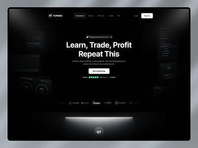 QT Funded - Prop Trading Firm website crypto prop trading firm forex prop firm prop trading prop trading firm prop trading website trade trading trading platfrom web design web site web3