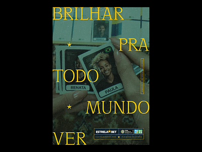 "Brilhar Pra Todo Mundo Ver" Poster bold typography campaign creative creative design design digital art grunge modern poster poster design print design texture typo typographic poster typography vintage vintage style
