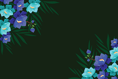 Floral border frame art background card design flower illustration leaves pattern