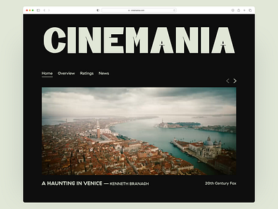 Cinemania Hero Section | UI Design bigtypography darkstyle darktheme design designer figma mainscreen typography ui uidesign uidesigner uiux ux uxui uxuidesign web webdesign webdesigner website websites