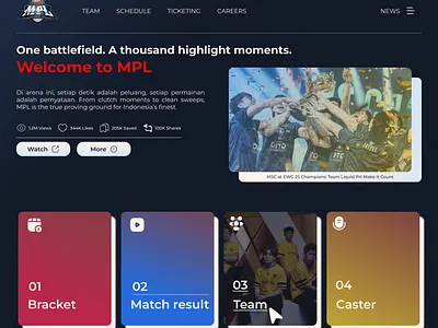 EWC MOBILE LEGENDS BANG-BANG 2025, RECREATE UI WEB MPL INDONESIA graphic design ui