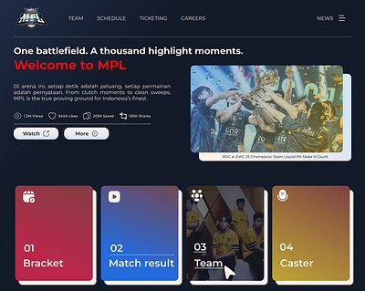 EWC MOBILE LEGENDS BANG-BANG 2025, RECREATE UI WEB MPL INDONESIA graphic design ui