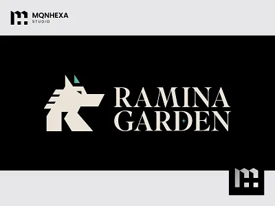 Ramina Garden animal animal logo anubis brand branding company dark geometric graphic design identity letter life logo logo brand identity logo design logo inspiration logotype minimal modern shape