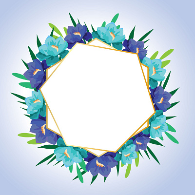 Floral Border Frame art background card design flower frame illustration leaves pattern