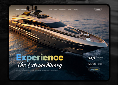 Luxury Yacht Website Design cro landing page landing page design landingpage luxury ui ux yacht