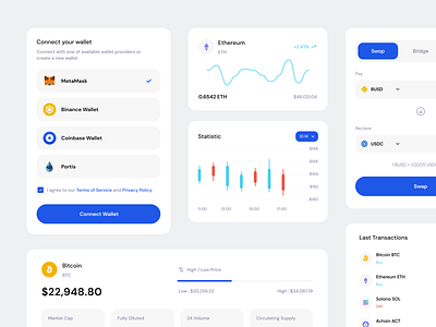 Crypto Trading Components app design trading ui