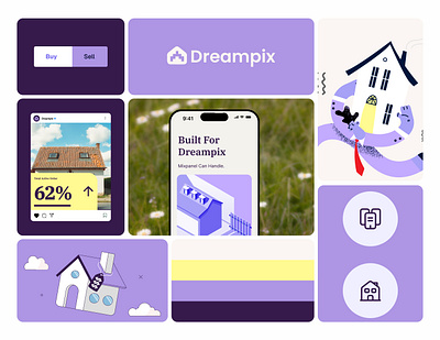 Dreampix | Real Estate Branding | Visual Identity brand designer brand guideline brand identity branding branding expert construction logo custom branding custom logo dreampix logo graphic design icon iconic logo logo logo designer logo for sale negative space logo pixelory real estate logo realtor logo visual identity