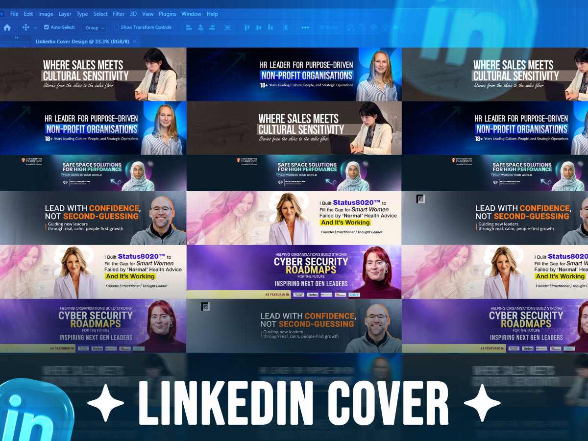Linkedin Banner Design advertising banner brand branding clean cover creative design facebook instagram linkedin marketing offer poster powerful presentation service social media thumbnail transformation