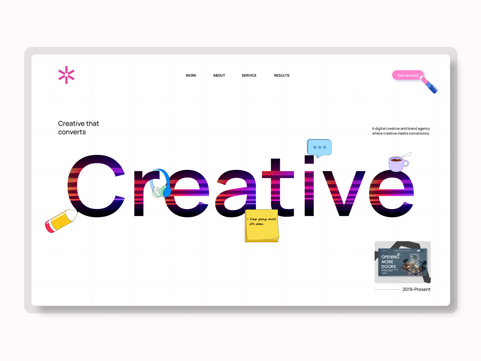 Creative – AI-Powered Design Agency Landing Page. ai branding creativeagency designinspiration designsystem digitaldesign figma generativeai glassmorphism homepage landingpage modernui productdesign saas startupdesign uidesign uiux uxdesign webdesign webui