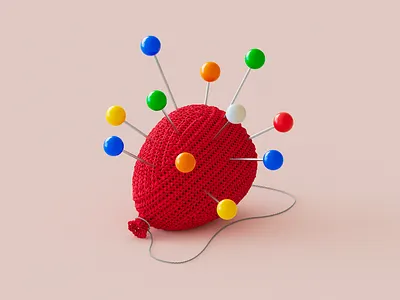 Put a pin in it 3d c4d cinema4d illustration render