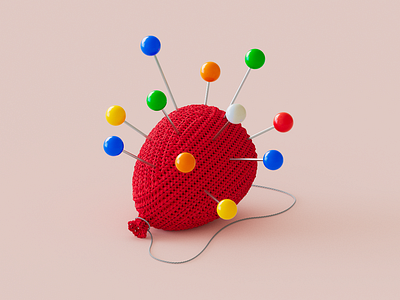 Put a pin in it 3d c4d cinema4d illustration render