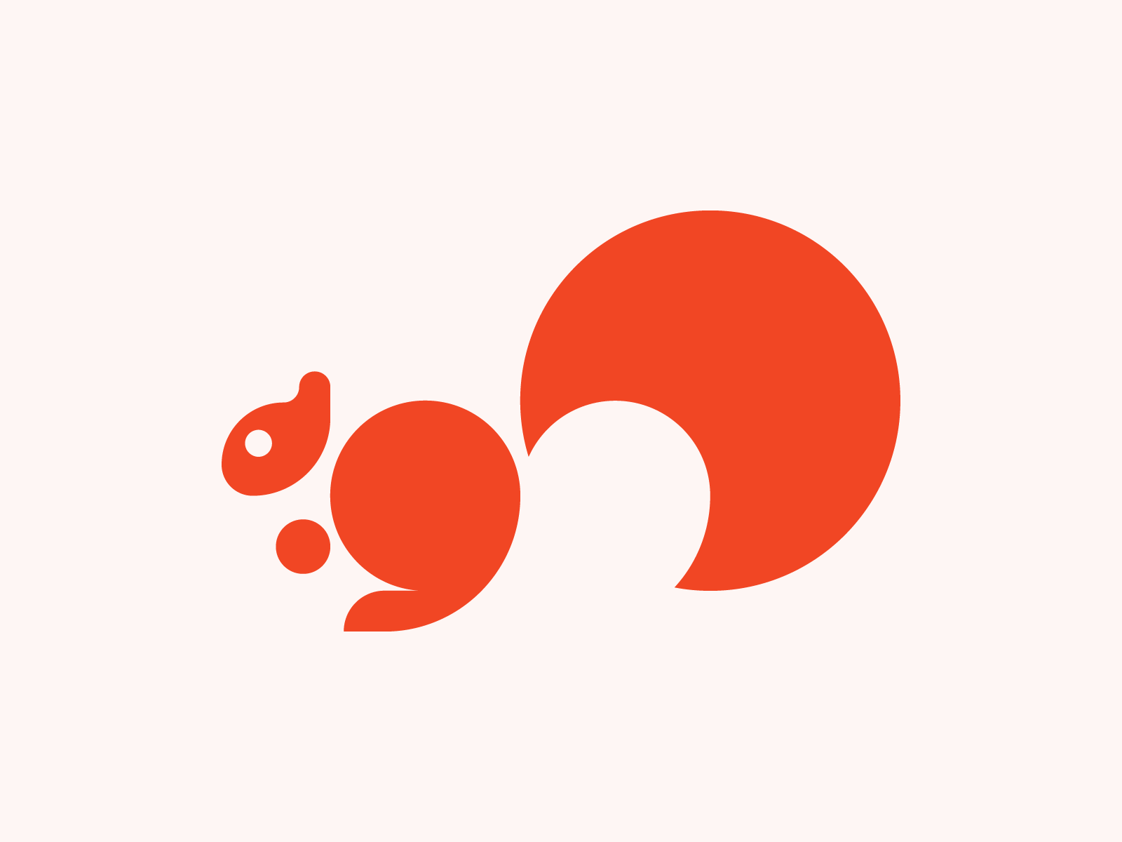 Minimal Squirrel animal branding circles construction design identity illustration lines logo minimal negative space red rodent simple squirrel 🐿️