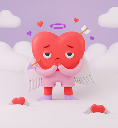 Heart 3d graphic design
